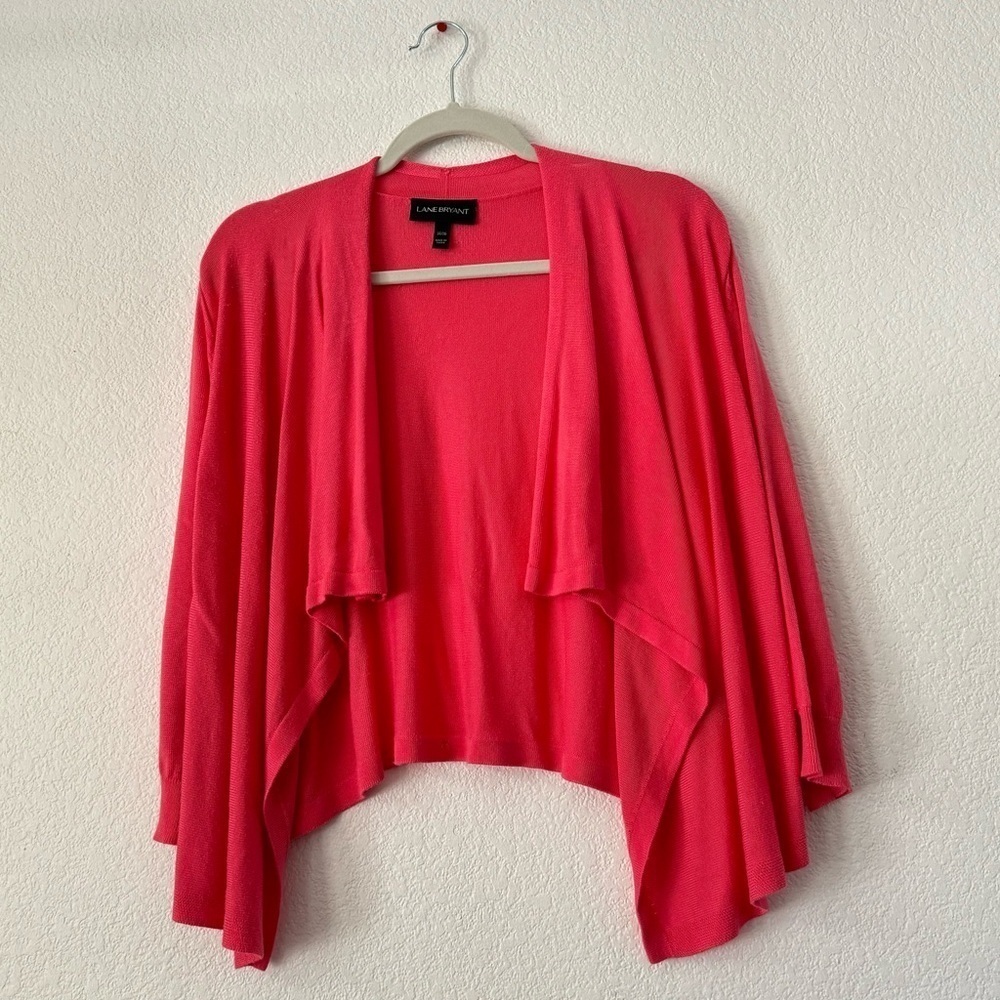 Lane Bryant Short Cardigan in Hot Pink